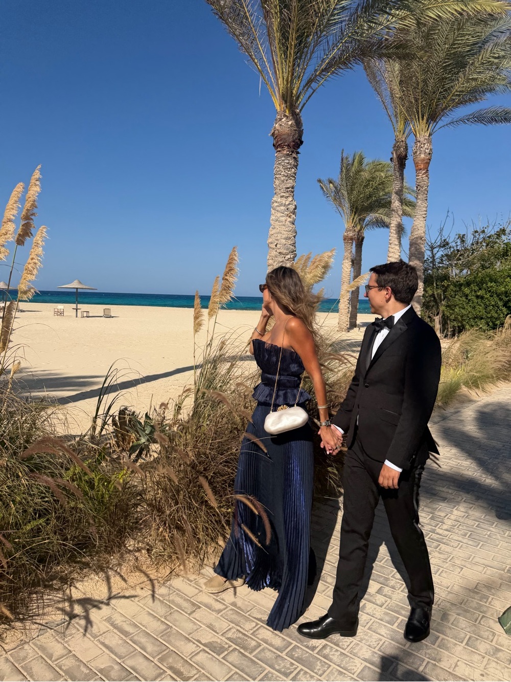 Strapless Navy Pleated Maxi Dress. Is XS. But fit for an S I am 5’9”